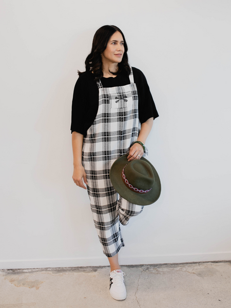 Tartan Overalls - Black & White