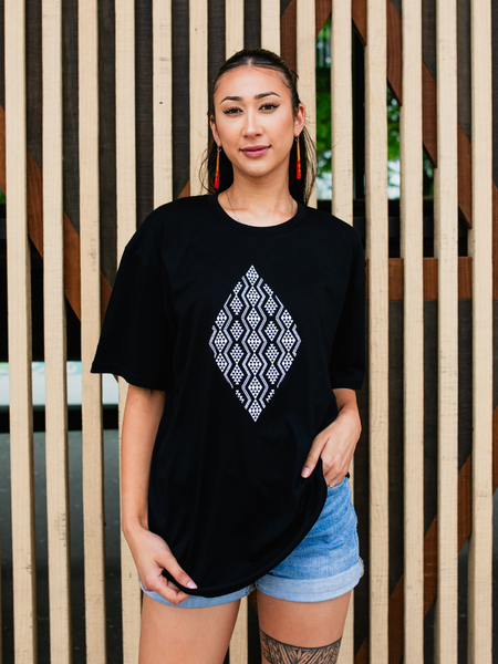 Taimana Print Tee - Black