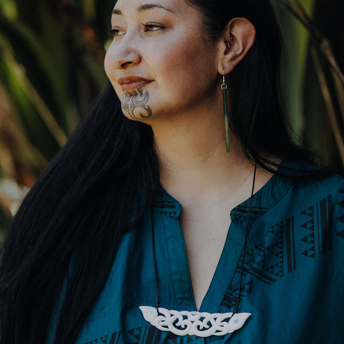 Bone Double Manaia Pendant