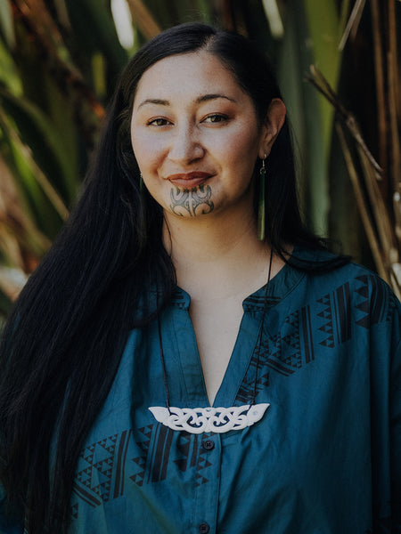 Bone Double Manaia Pendant