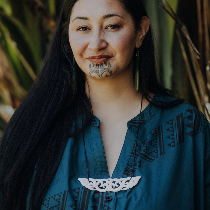 Bone Double Manaia Pendant