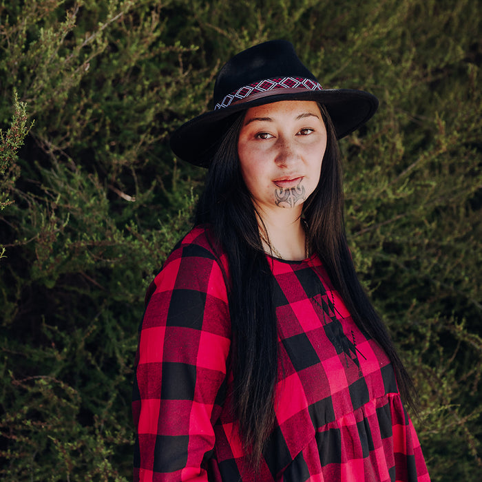 Rangitāmiro Tartan Dress - Red & Black