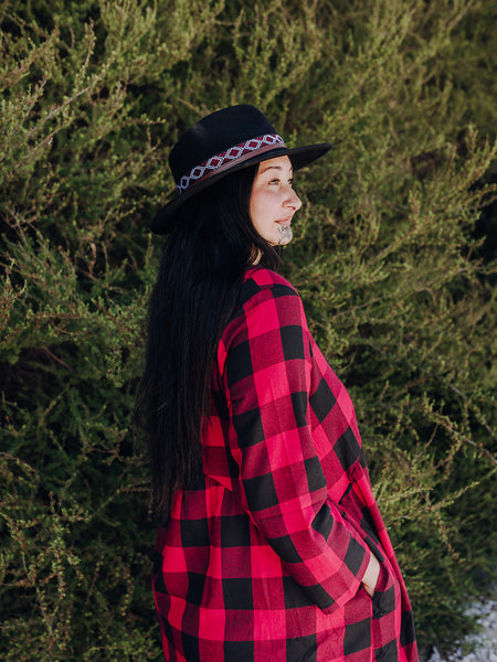 Rangitāmiro Tartan Dress - Red & Black