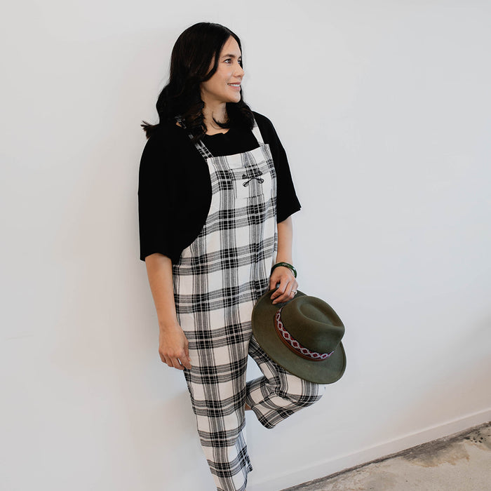 Tartan Overalls - Black & White