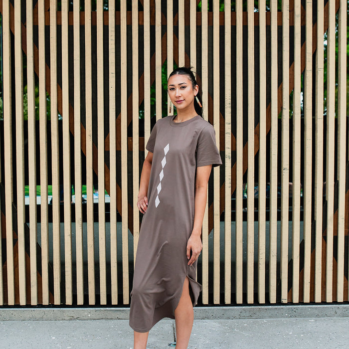 Whakarare Long Tee Dress - Musk / S