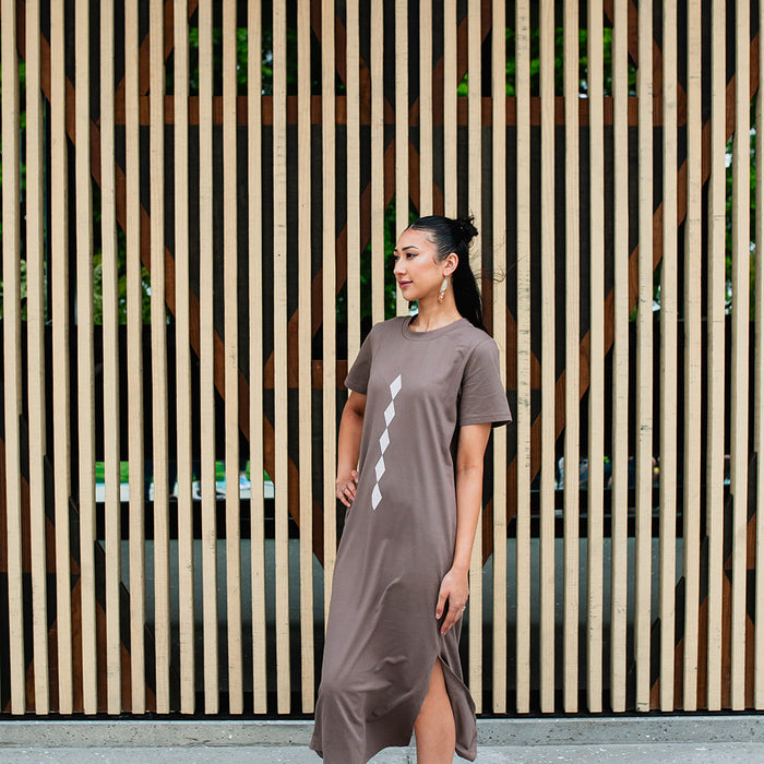 Whakarare Long Tee Dress - Musk / S