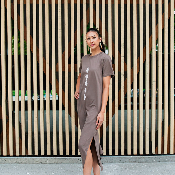 Whakarare Long Tee Dress - Musk / S