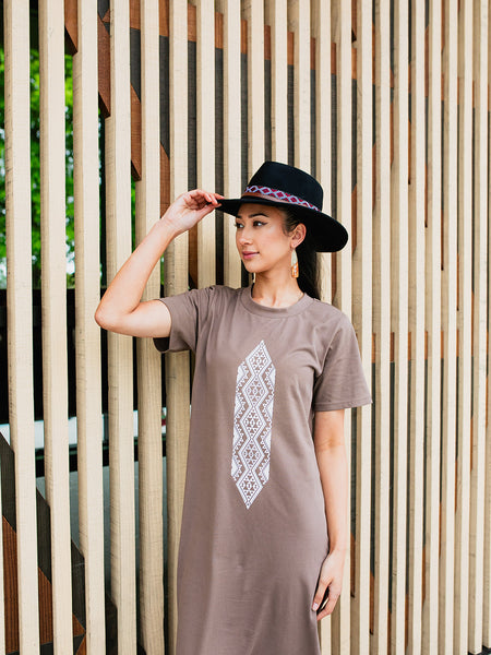 Waharua Kopito Long Tee Dress - Musk / S