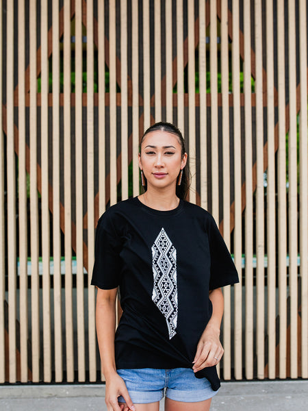 Waharua Kopito Print Tee - Black