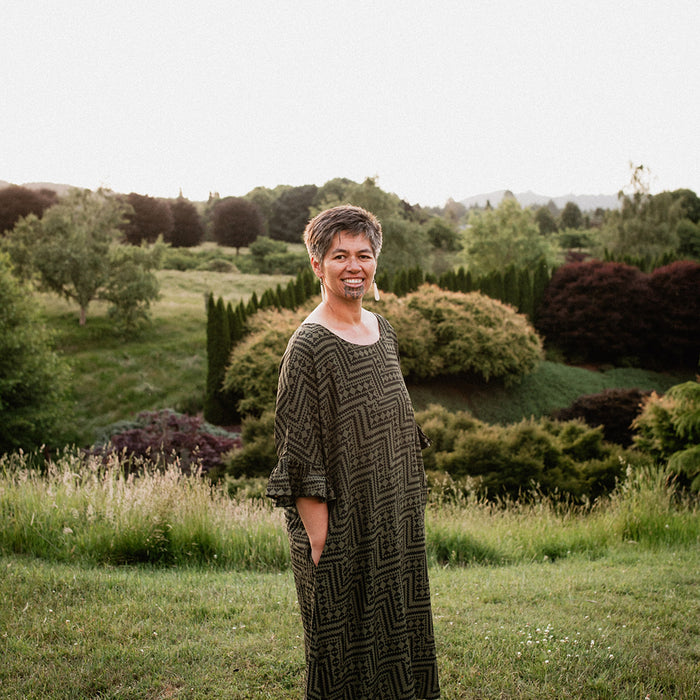 Papakirango Frill Sleeve Dress - Olive