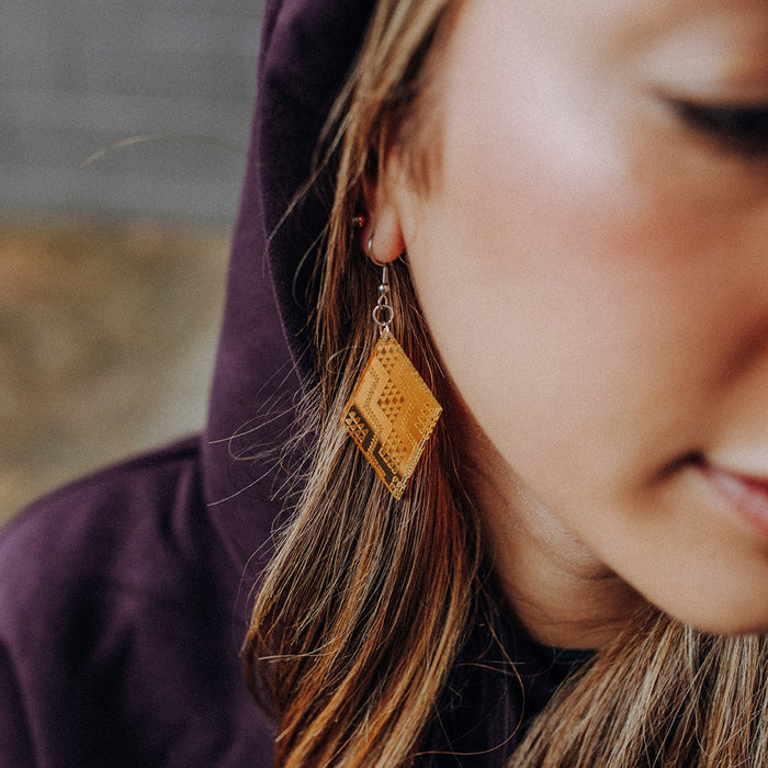 Gold Resin Taimana Earrings