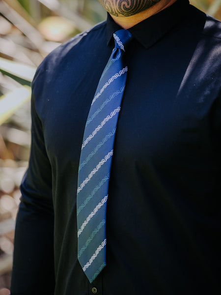 Navy Kowhaiwhai Necktie