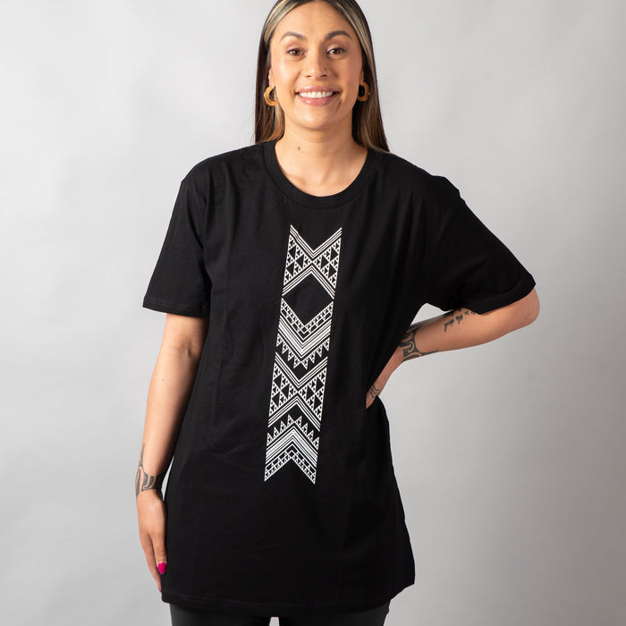 Taniko Hou Print Tee - Black