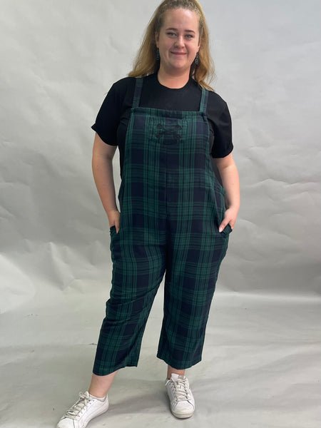 Tartan Overalls - Green & Blue