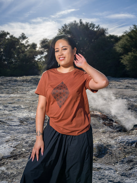 Taimana Print Tee - Clay