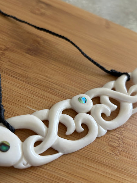 Bone Double Manaia Pendant