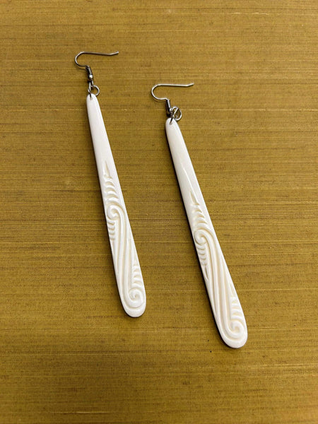 Bone Drop Earring - Long