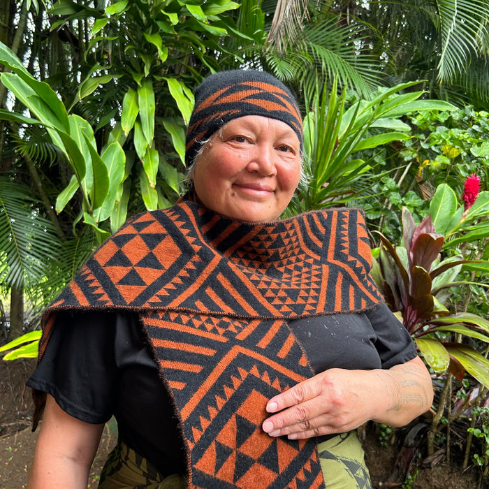Rauwhero and Pango, Kameta and Potae inspired by Adrienne Whitewoods Te Reo Maori journey.