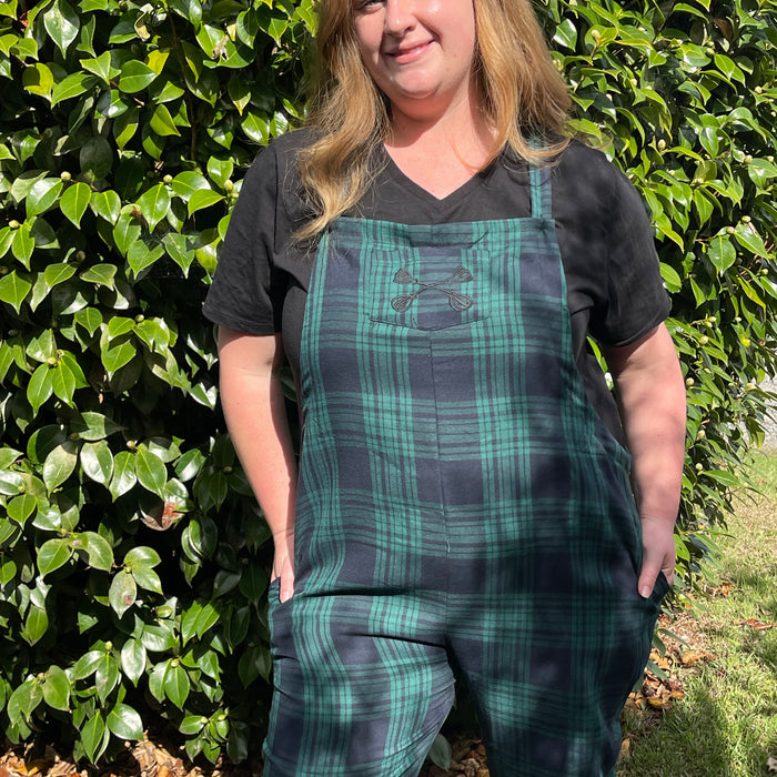 Tartan Overalls - Green & Blue