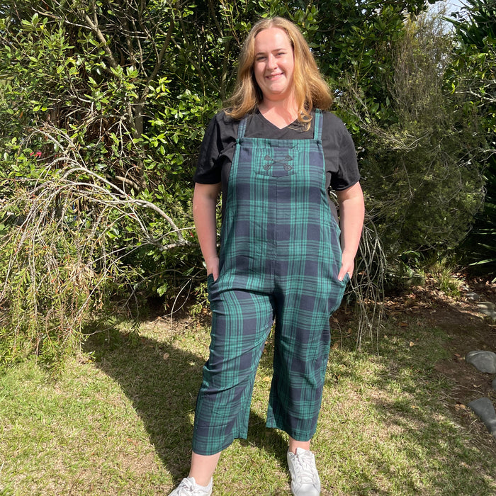 Tartan Overalls - Green & Blue