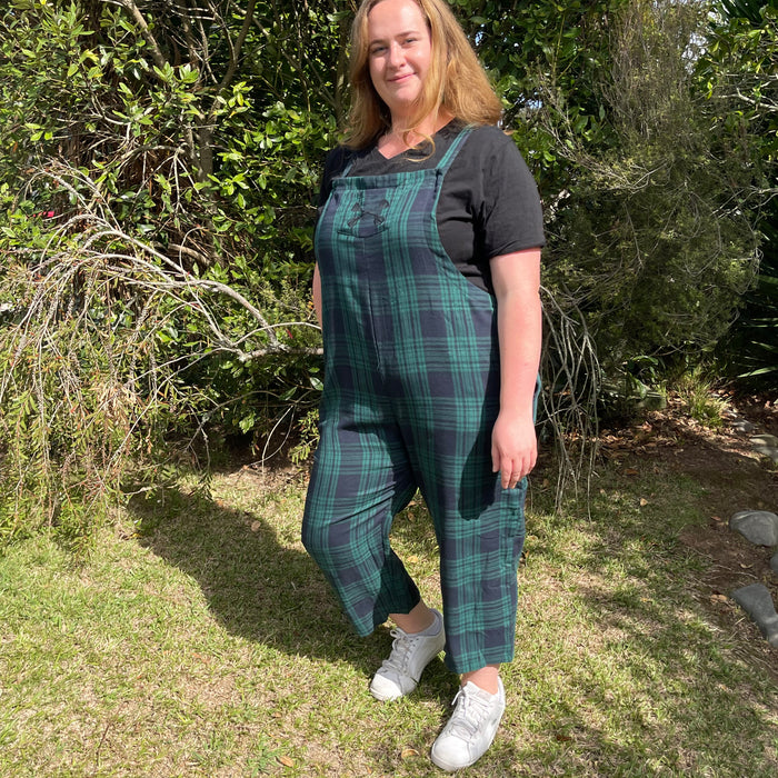 Tartan Overalls - Green & Blue