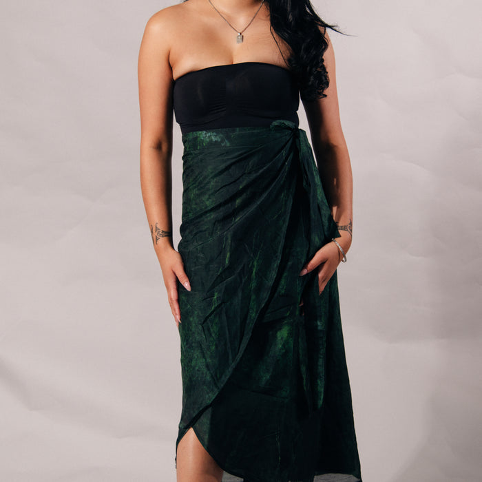 Pounamu Silk Wrap Skirt