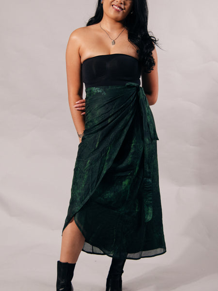 Pounamu Silk Wrap Skirt
