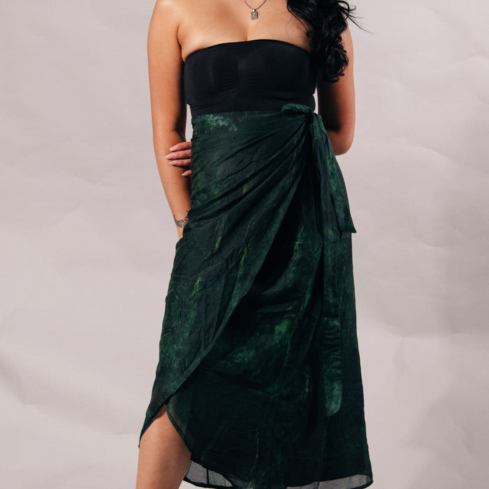 Pounamu Silk Wrap Skirt