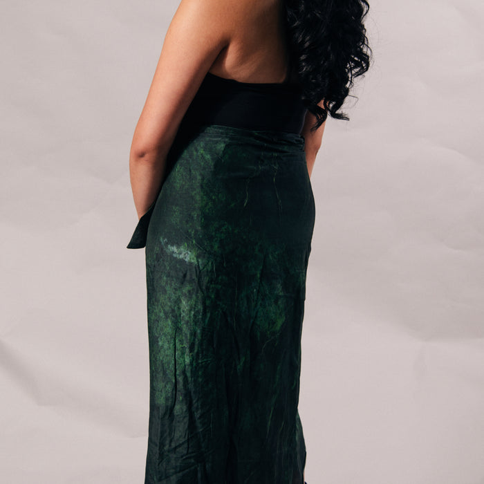 Pounamu Silk Wrap Skirt