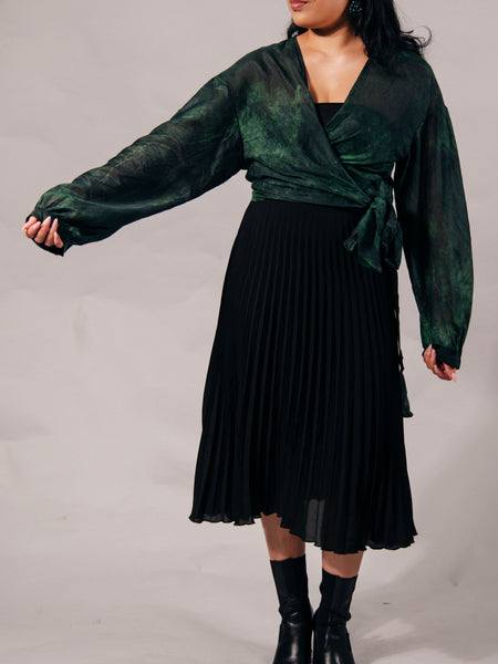 Pounamu Silk Wrap Top