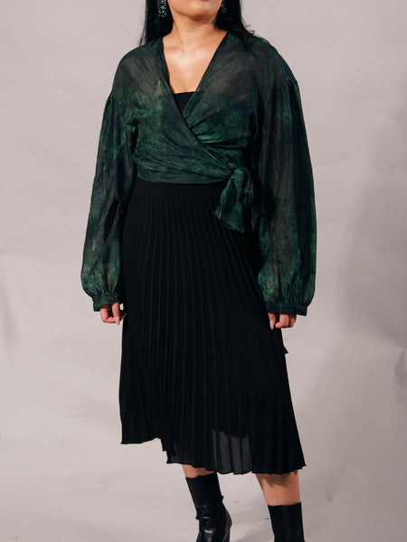Pounamu Silk Wrap Top