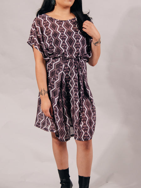 Aronui Tie Dress - Blush