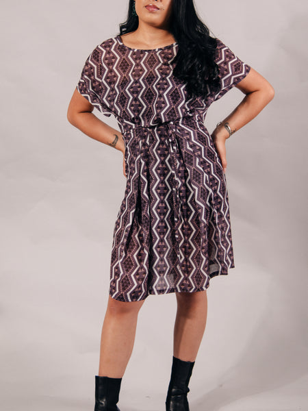 Aronui Tie Dress - Blush