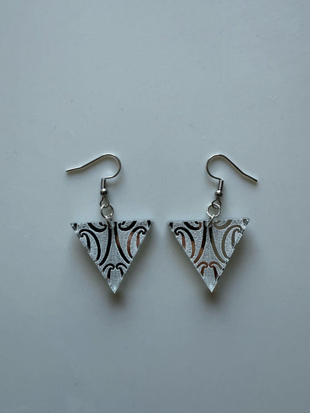 Silver Resin Tapatoru Earrings