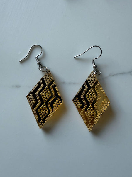 Gold Resin Taimana Earrings