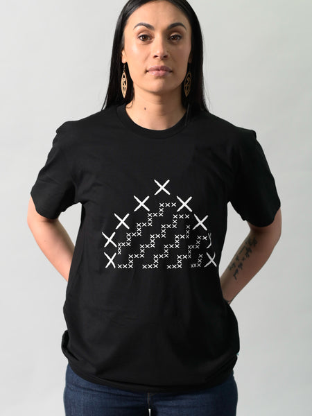 Kāinga Print Tee - Black
