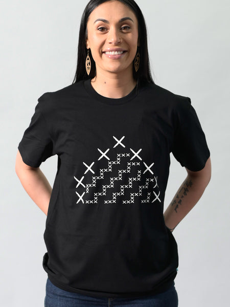 Kāinga Print Tee - Black