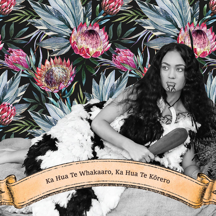 Maori Wahine Postcard by Maori Fashion Designer Adrienne Whitewood